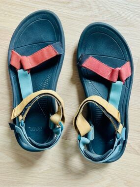 Teva Men's Multicolor Sport Sandals - Navy, Red, Teal & Mustard